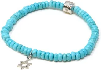 Anzie Star of David Turquoise Beaded Bracelet at Nordstrom, Size 6.5