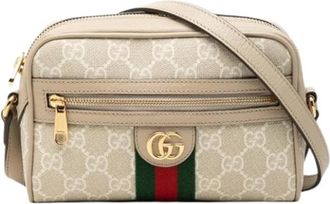 Gucci Pre-owned Sherry Line Schoudertas - Dames - Vintage Schoudertas - Beige - ONE Size - Leer - Vintage