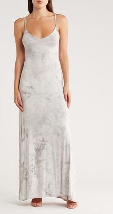 Go Couture V-Neck Maxi Dress in Heather Grey at Nordstrom Rack, Size X-Large