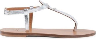 Dee Ocleppo Python Print Leather Thong Sandals