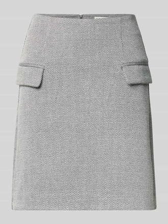 Ichi Minirock mit Pattentaschen Modell KATE JACQUARD in Hellgrau, Gr&ouml;&szlig;e XXL