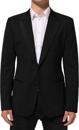 Dolce & Gabbana Black Wool 2 Buttons Suit Men Jacket Mens Blazer