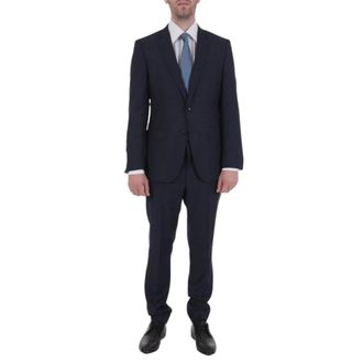 HUGO BOSS Heren, Pakken, Blauw, Maat: L Wol