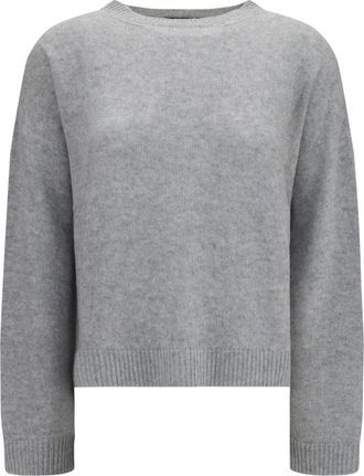 Fabiana Filippi Maglione Girocollo in Cashmere - - Knitwear - Donna - Grigio - XS