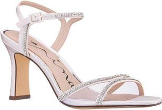 Nina Adela Ankle Strap Sandal in Ivory at Nordstrom, Size 6.5
