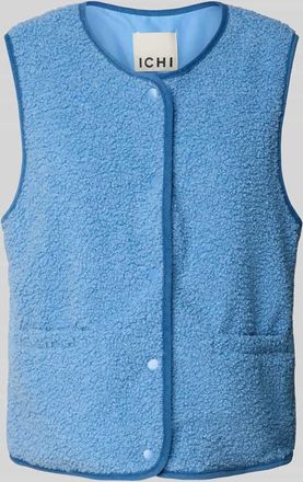 Ichi Weste mit Druckknopfleiste Modell TINO in Hellblau, Gr&ouml;&szlig;e M