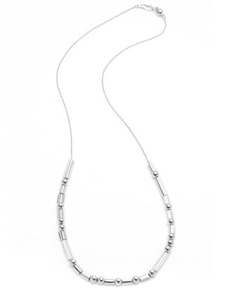 Eddie Borgo Rhodium Plated Totem Necklace