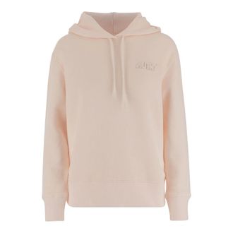 Autry Hoodies, female, Pink, Size: XS Pink Cotton Hooded Sweatshirt with Logo