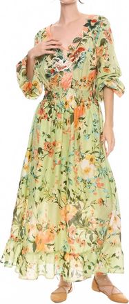 Aratta Softness Dress In Mint Floral