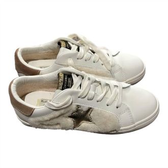 Vintage Havana Womens Sherpa Side Sneaker In White/blush