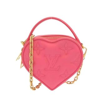 Louis Vuitton Pre-owned Bubblegram Pop My Heart Calf Shoulder Bag - Dames - Pre-owned - Roze - Maat: ONE Size Leer