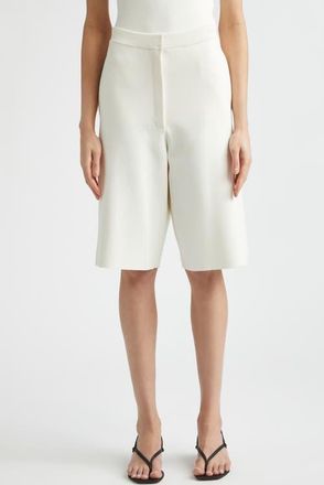 Toteme Knit Shorts in White at Nordstrom, Size X-Large