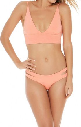 L*Space Solid Olivia Bikini Top In Tropical Peach