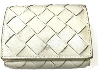 Bottega Veneta Pre-owned Wallets, female, White, Size: ONE SIZE Pre-owned Leather Wallet