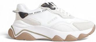 Guess Witte Polyethyleen Sneaker met Stof - Dames - Sneakers - Wit - 36 EU - Schoenen