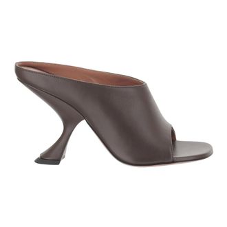 Amina Muaddi Dames, Schoenen, Bruin, Maat: 37 EU Leer