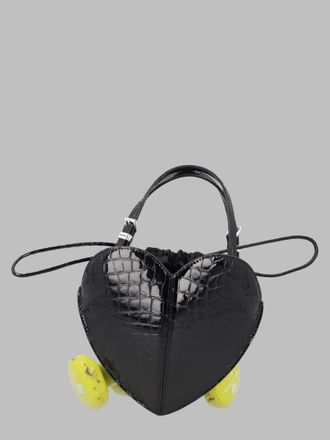 Rotate Heart Shoulder Bag - Black