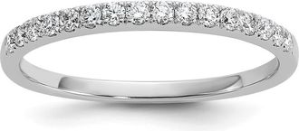 Diamond2Deal 14k White Gold Lab Grown Diamond Wedding Band Ring 0.24Ct Clarity- VS Color- G-H