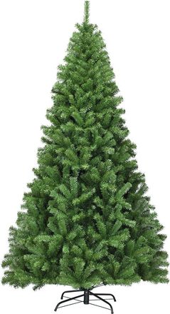 Costway Costway 225 Cm &Aacute;rbol De Navidad Artificial Verde, &Aacute;rbol De Navidad Con Agujas De Pvc 1346 Puntas, Soporte De Metal Decoraci&oacute;n Para Navidad Hogar Ofici