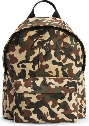 Giuseppe Zanotti Camouflage Logo Rugzak - Heren - Rugzakken - Veelkleurig - ONE Size - Tassen
