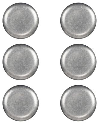 10 Strawberry Street Set of 6 Moab Stainless Steel Coupe Dinnerware: 10.25in Round Plate