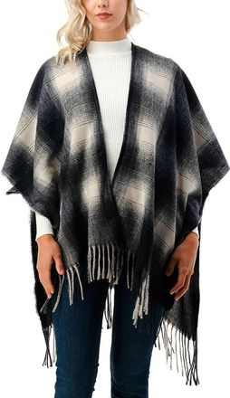 MARCUS ADLER Plaid Ruana