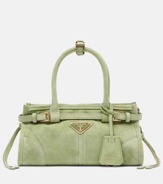Prada Prada Bonnie Mini suede top-handle bag
