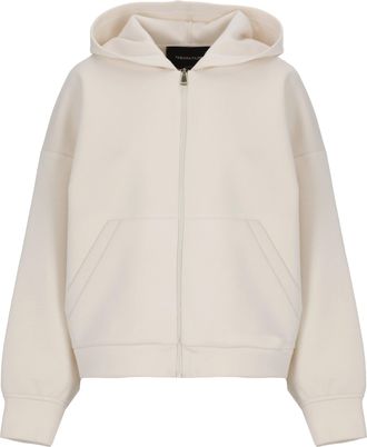Fabiana Filippi Ivory Lightpoint Detail Zip Hoodie
