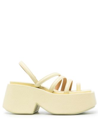 Mars&egrave;ll platform leather sandals - women - Leather - 36 - Yellow