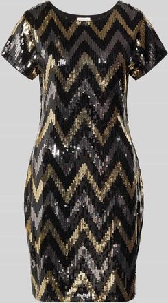 Apricot Minikleid mit Rundhalsausschnitt in Black, Größe XXL