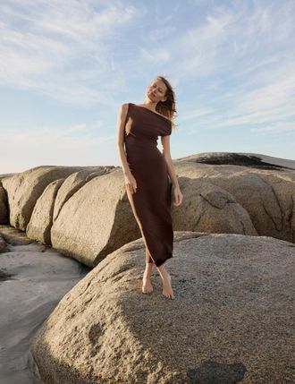 Nobody's Child Brown Bethany Jersey Midi Dress