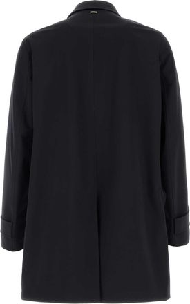 Herno Mens Raincoat Navy Polyester Raincoats