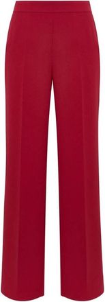 Maliparmi Sabl&eacute; Crepe Trouser - Dames - Wijde Broeken - Rood - S - Polyester - Broeken