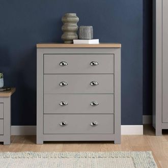 Birlea Highgate 4 Drawer Chest Grey & Oak