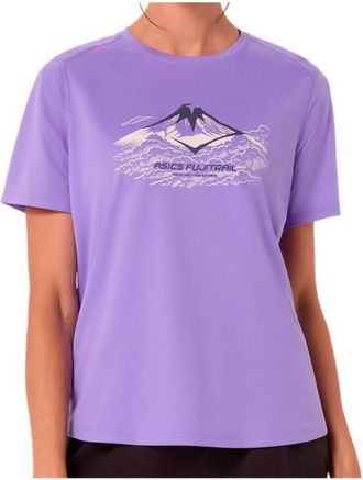 Asics Fujitrail Logo S/S Top Laufshirt f&uuml;r Damen | lila