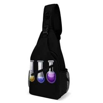 Generic Test Tube Asexual Proud Unisex Shoulder Bags Casual Crossbody Chest Bag Sling Backpack for Hiking Cycling Travel