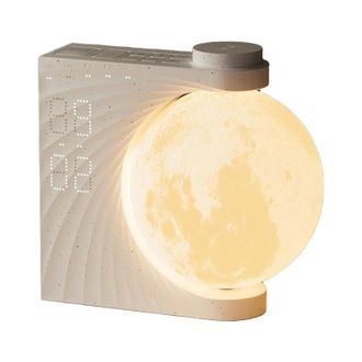 OEM L&aacute;mpara Lunar Con Luz De Despertador, Luz Lunar Rgb De 8 Colores, 10 Sonidos Naturales, Luz Nocturna Con 3 Niveles De Brillo, L&aacute;mpara De Mesita De Noc
