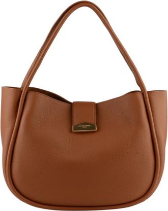 Pourchet Liane Satchel - Dames - Schoudertassen - Bruin - ONE Size - Leer - Tassen