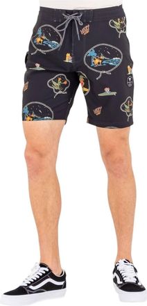 Vissla Soren Wavy West 17.5 Boardshorts In Black