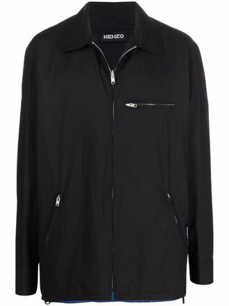Kenzo reversible flame-print jacket - men - Cotton/Cotton - M - Black