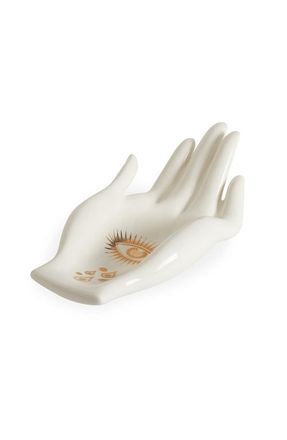 Jonathan Adler Gilded Eve Fruit Bowl in White /Gold at Nordstrom