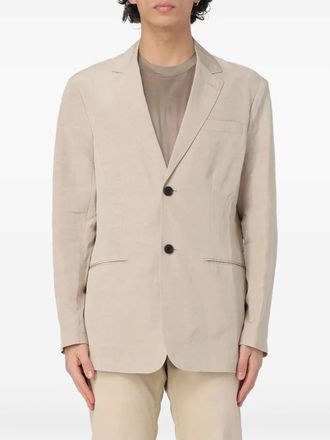 Emporio Armani slub-textured blazer - Neutrals