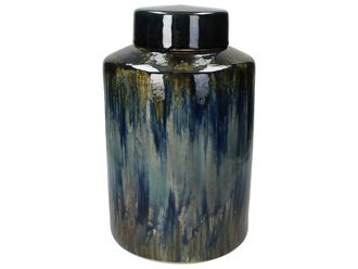 Schubiger M&ouml;bel Dose Farbverlauf Blau-Grau-Gr&uuml;n H: 32 cm