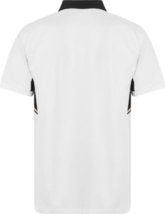 HUGO BOSS Mens Slim-Fit Polo Shirt White Polyester T-shirts And Polos