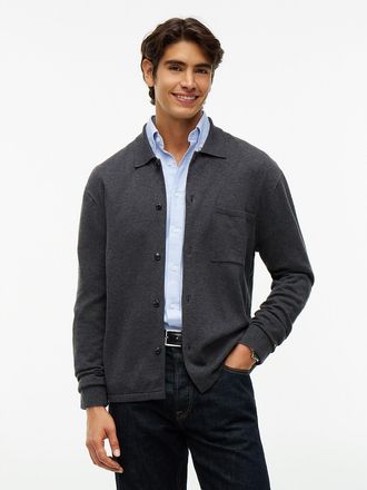 Tommy Hilfiger Mens Classic Shirt Cardigan - Grey Heather - XL
