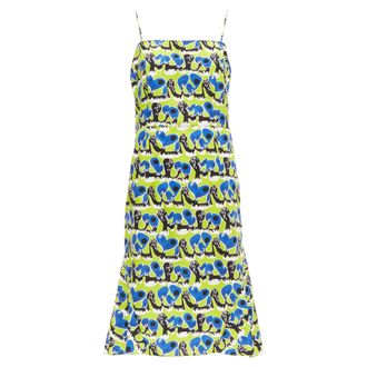 Marni geometric print cotton kick summer dress
