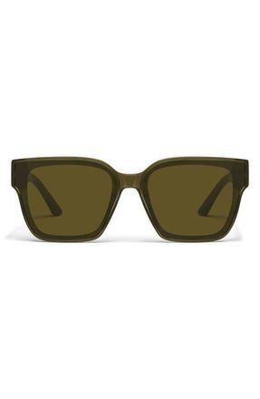 Quay Drive In 66mm Square Sunglasses in Olive/Olive at Nordstrom