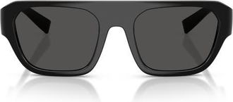 Dolce & Gabbana 54mm Square Sunglasses in Black /Dark Grey at Nordstrom