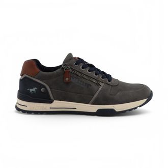 Mustang Jeans Mustang Grey Faux Leather Sneaker Sneakers Schoenen voor mannen - M0281006