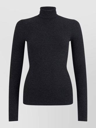 A Gold E ribbed turtleneck long sleeve knit top